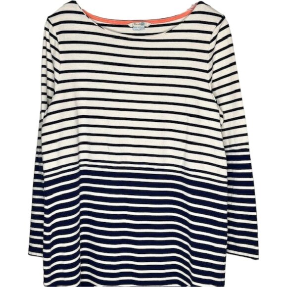 Boden Bretton Stripe Colourblock Cotton Shift Dress (WH972) - Navy/White - 12 - Picture 4 of 8